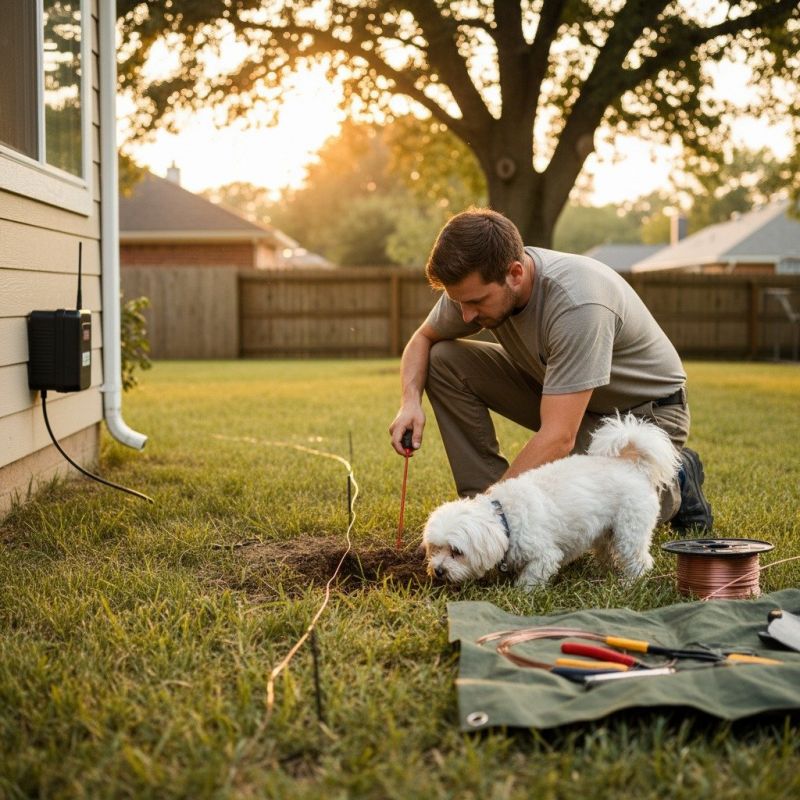 Woven Wire Fence Installation